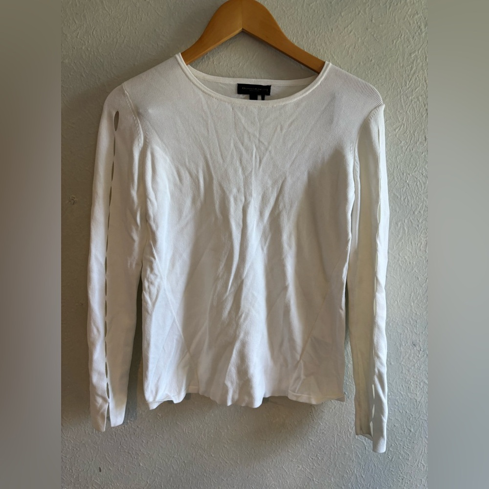 Donna Karan‎ White Top with sleeve cut outs